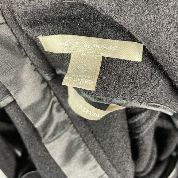 Banana Republic Black Italian Fabric Wool Knit Collared Sheath Dress Size 2 - Picture 5 of 8